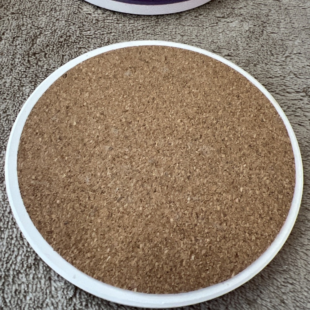 Ceramic Mandala Drink‎ Coaster Set Of 6 Boho Colorful Cork Backing 4" - Picture 3 of 8